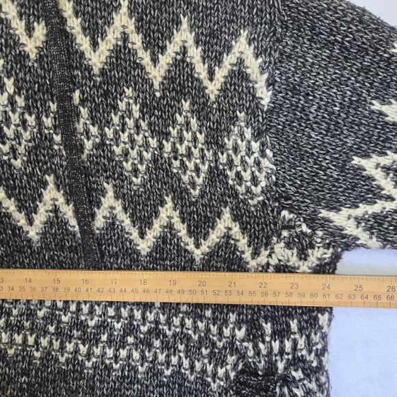 Victoria Secret Women Fair Isle Cabin Cozy Chunky Knit Oversize Hoodie Sweater L - Picture 11 of 12